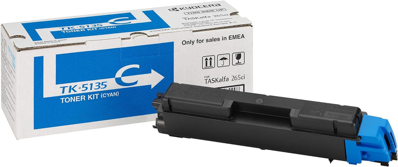 Kyocera TK-5135C Toner Cyan. Original Tonerkartusche 1T02PACNL0. Kompatibel für TASKalfa 265ci, TASK