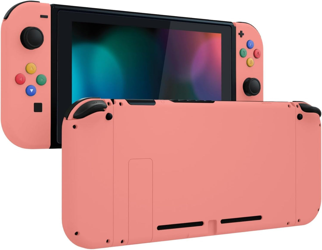 eXtremeRate Hülle Case für Nintendo Switch Joycon/Konsole, Rückgehäuse&Kickstand für Switch Console,