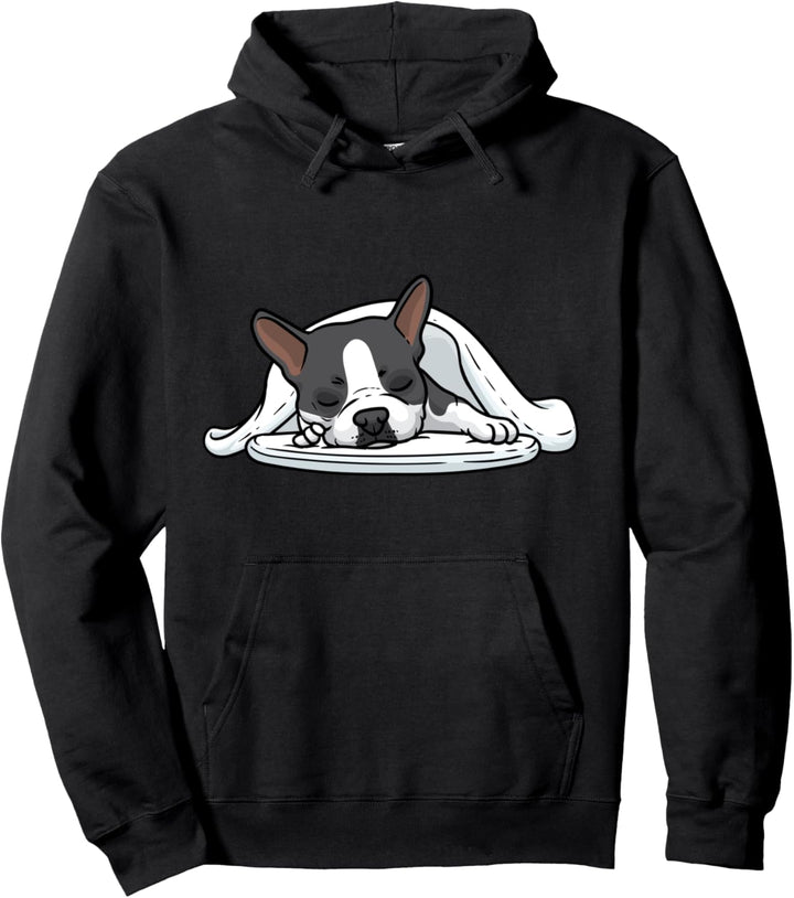 Boston Terrier Hund Offizielles Schlafshirt Pyjama Pullover Hoodie