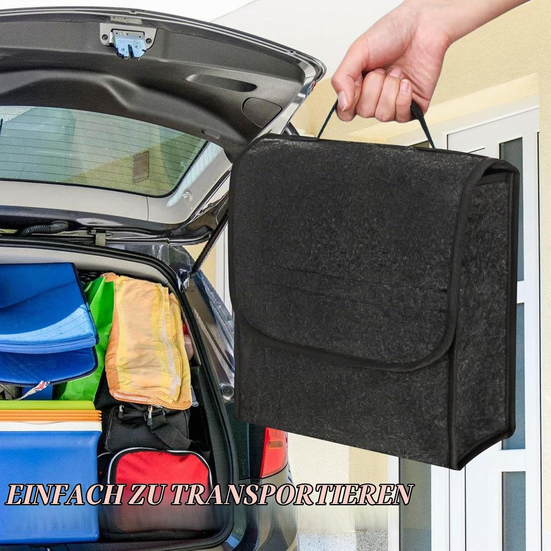 Kofferraumtasche Auto Organizer Toolbag: 30x17x29 cm Kofferraum Organizer aus Filz mit Tragegriff, A