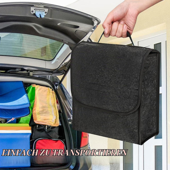 Kofferraumtasche Auto Organizer Toolbag: 30x17x29 cm Kofferraum Organizer aus Filz mit Tragegriff, A