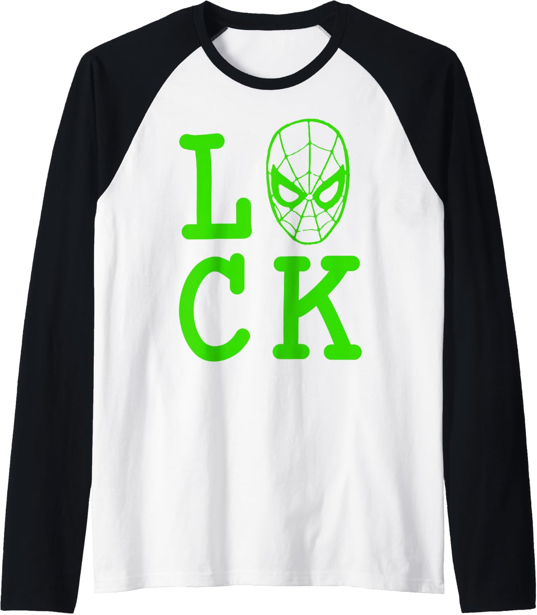 Marvel Spider-Man Large Luck Text Raglan