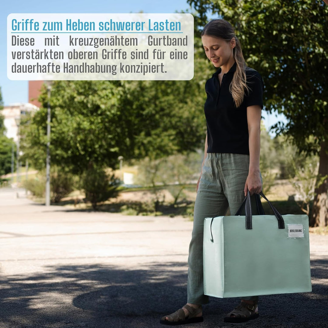 VENO 4 Stück Aufbewahrungstasche und geeignet für Umzug, Aufbewahrungsboxen, Kleideraufbewahrung, Un