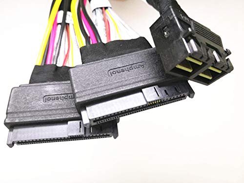 LSI94xx Serie 2 Port HD Mini-SAS (SFF-8643 8X) auf 2 Port U.2 (SFF-8639) NvMe SSD-Kabel