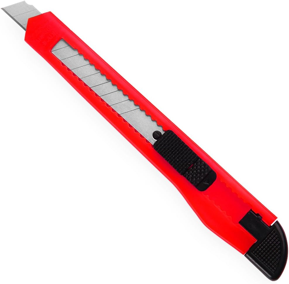 DEUBA® 200 x Teppichmesser Rasterautomatik Abbrechklinge 9mm Klingenbreite Cuttermesser Paketmesser