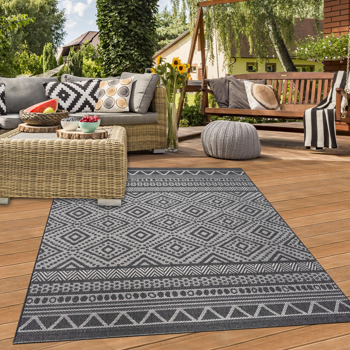 Teppich-Traum Teppich Schlafzimmer Balkon Garten Wintergarten In- & Outdoorteppich flachgewebe Vinta