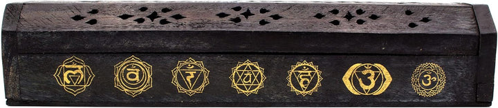 Set 7 Chakren: Masala Räucherstäbchen 7 Chakras inkl. Räucherstäbchen-Box mit Chakra Symbolen aus Ro