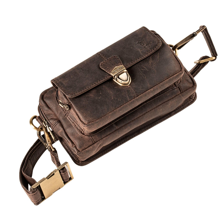 MATADOR (3 in 1 Tasche „Kairo“ – hochwertige Handy Bauchtasche Leder Herren – Umhängetasche Damen mi