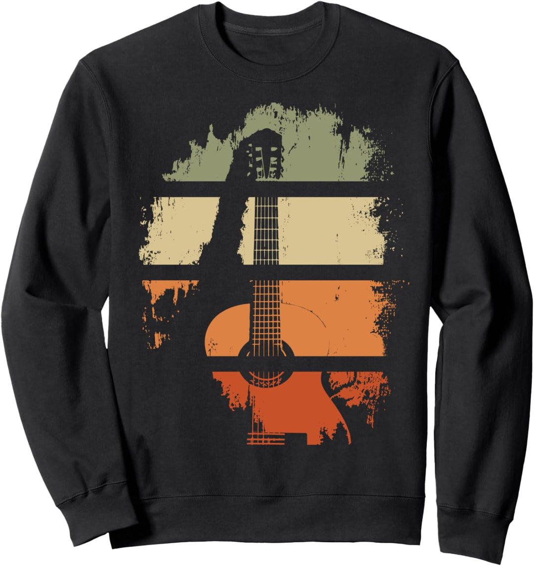 Gitarre Gitarrenspieler Vintage Retro Gitarrist Sweatshirt