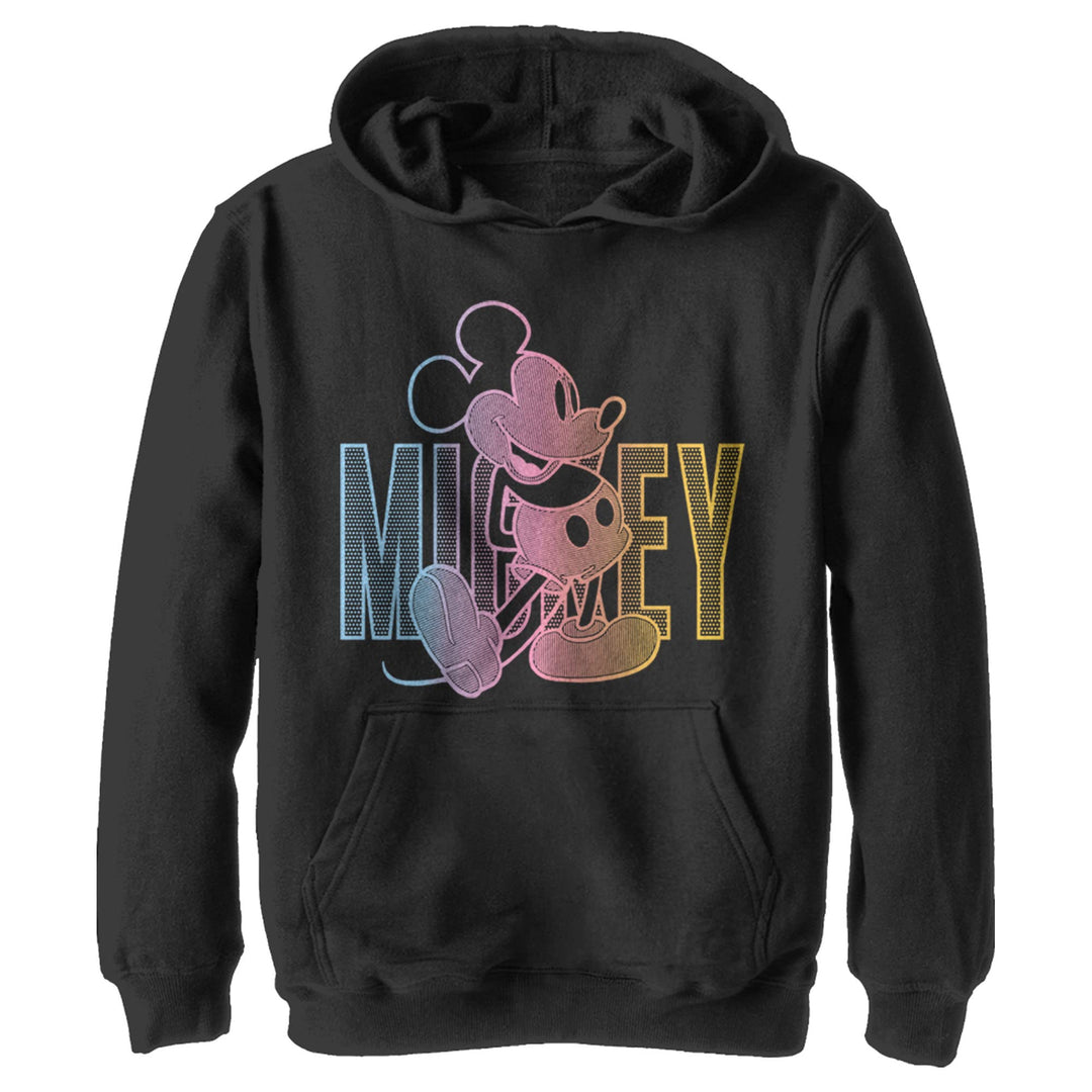 Disney Jungen Klassisch Mickey Gradient Mickey Hoodie, Schwarz, S