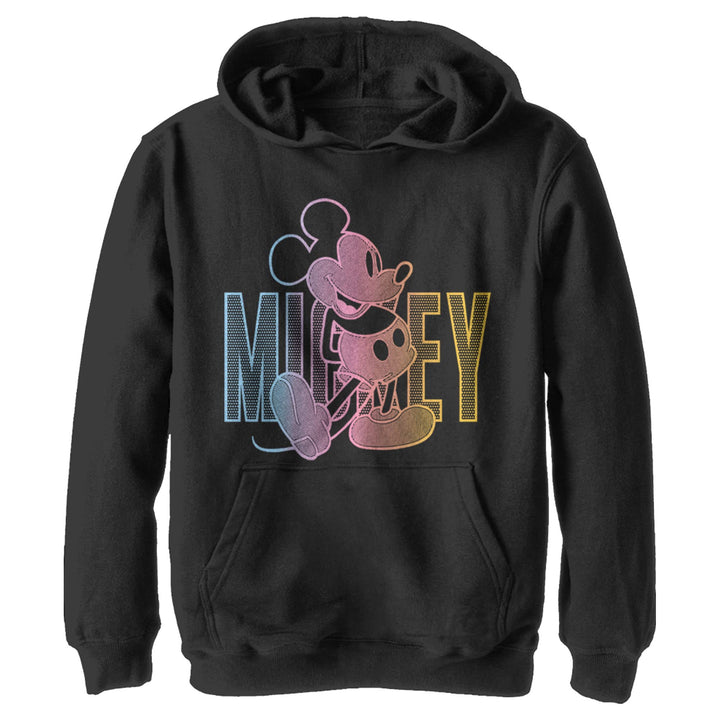 Disney Jungen Klassisch Mickey Gradient Mickey Hoodie, Schwarz, S