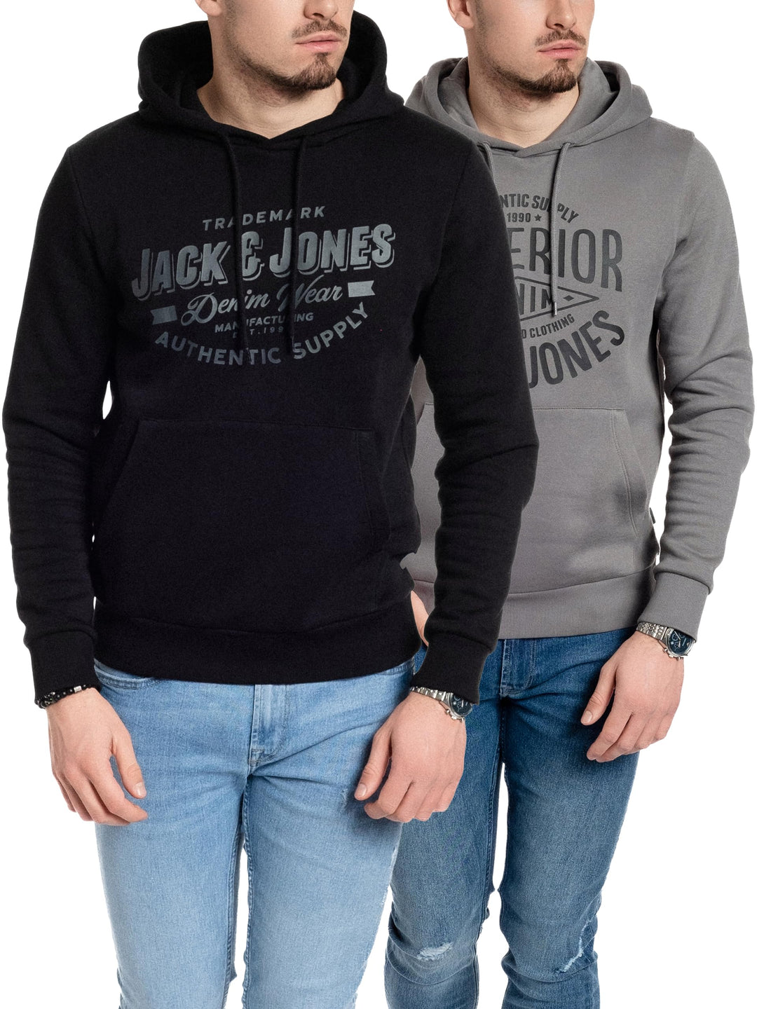 JACK & JONES Herren Hoodie Pullover mit Kapuze Sweatshirt Kapuzenpullover für Männer aus Baumwolle m