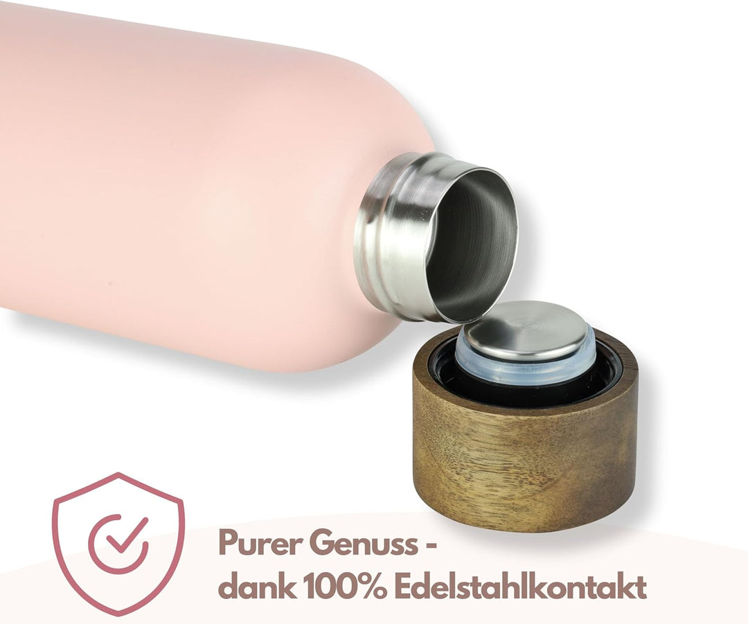 Milu Thermosflasche 750ml Isolierte Edelstahl Thermo Trinkflasche Thermoskanne Auslaufsichere Isolie