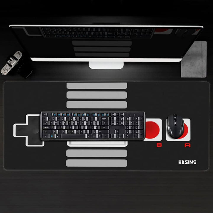 KBSING Gaming-Mauspad, erweitertes XXL, grosses PC-Laptop-Mauspad mit genähten Kanten, riesige Schre