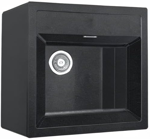 Franke Tectonite-Einbauspüle Sirius 610 114.0205.049 Onyx, Chrom, 560 x 530 mm