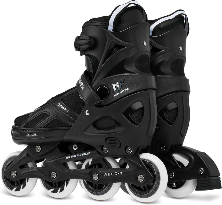 RAVEN Pulse Inline Skates Inliner für Kinder und Erwachsene OPTIONAL 2in1 mit Schlittschuhen verstel