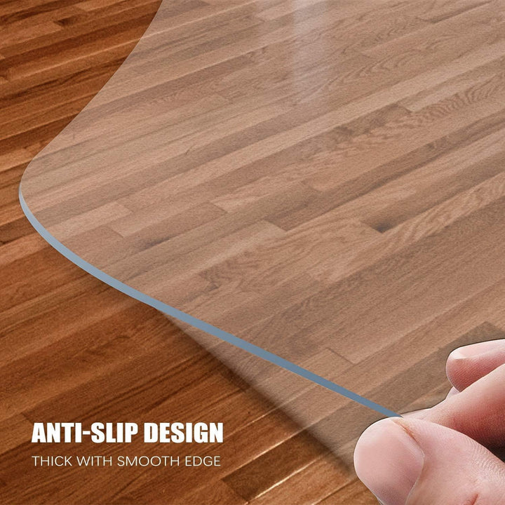 Kuyal Clear Stuhlmatte, Fussbodenschutz für Bürostuhl, 90x120cm Transparente Stuhlmatte für Hartböde