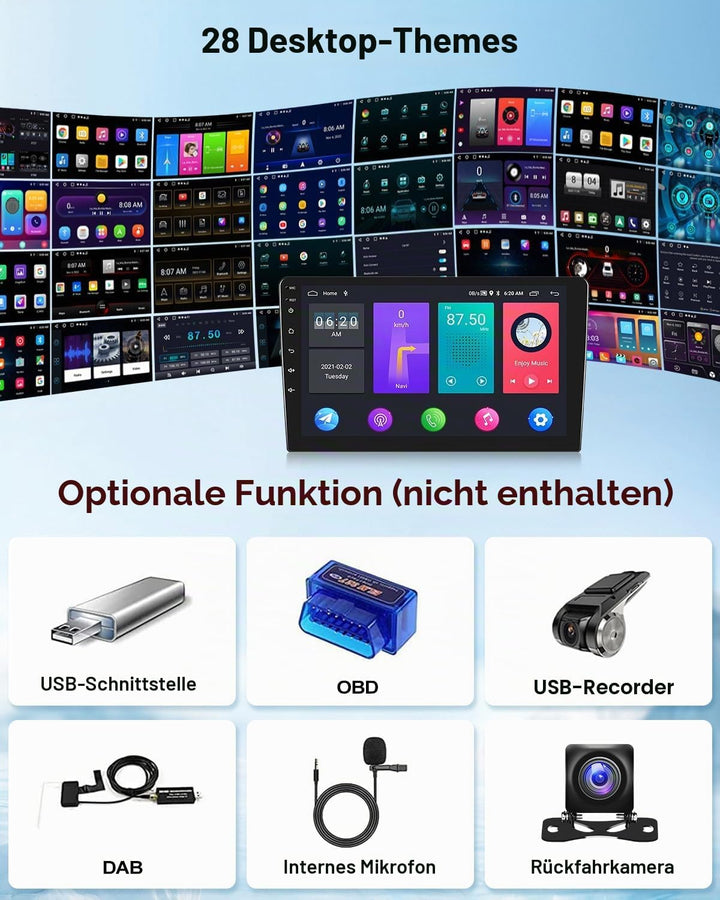 2G+64G CAMECHO Autoradio für Ford Mondeo 3 2004-2007 Hatchback mit Navi Carplay Android Auto,Android