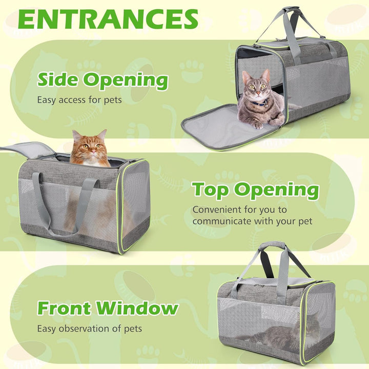 Lannvan Transportbox Hund, Katzen Transportboxen bis 6,5kg, Hundebox Auto Transporttasche Katze Atmu