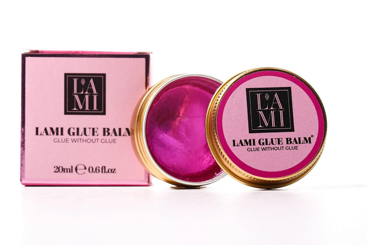 Lami Glue Balm Peach, Wimpernlamierungsprodukt, Glue without glue, mit Argan-, Jojoba- und Avocadoöl