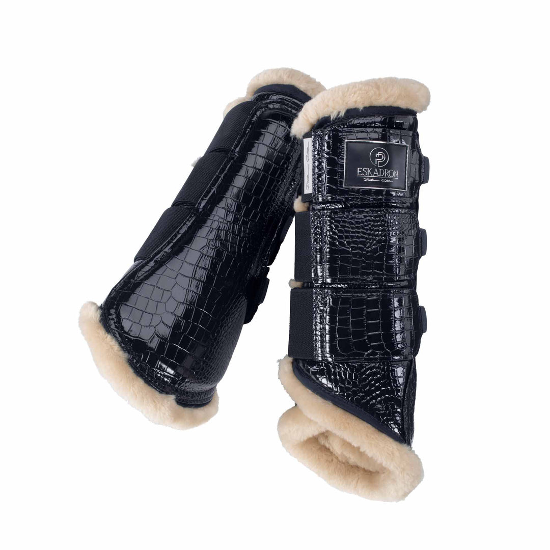 Eskadron Platinum Gamaschen Croco FAUXFUR, 1 Paar navy L, navy L