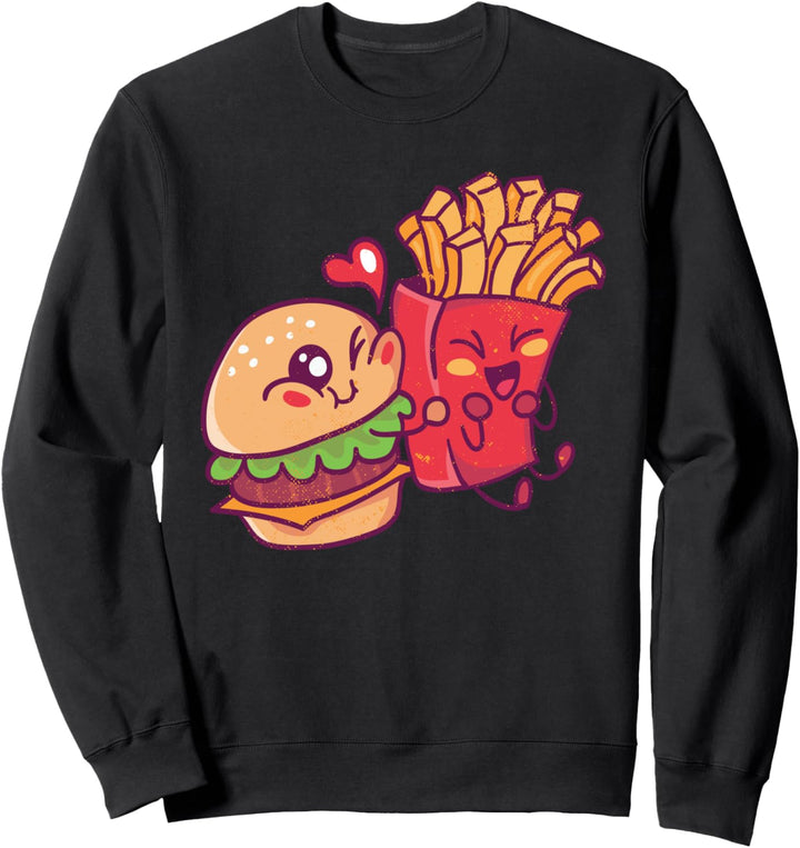 Burger liebt eine Packung Pommes Frites Sweatshirt