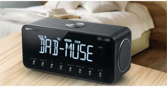 Muse ‎M-196 DBT | Radio-Wecker DAB+/FM PLL | Dual Alarm | Bluetooth | NFC | modernes Design mit Disp