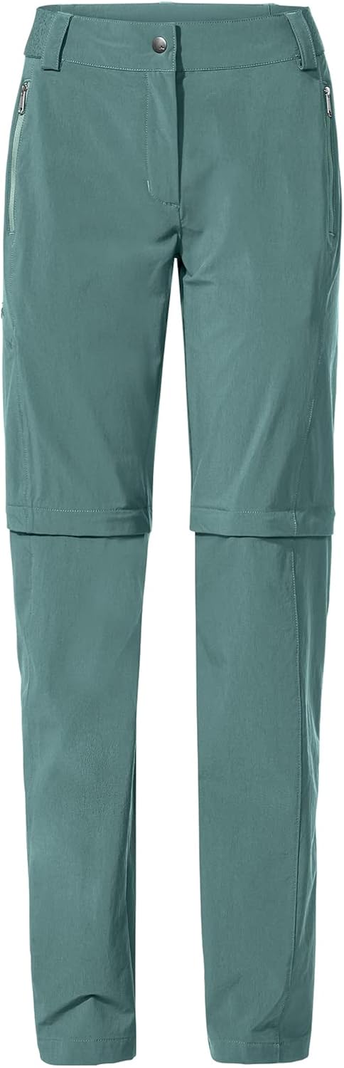 VAUDE Wanderhose Damen Zip-off Farley Stretch III, hellblau - Grösse 46 Kurz, wasserdichte Outdoorho