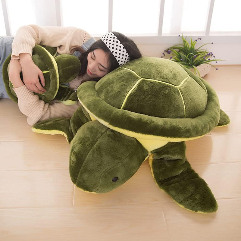 Uposao Schildkröte Kuscheltier, 50CM Grün Plüschschildkröte Spielzeug Grosse Schildkröte Plüschtier