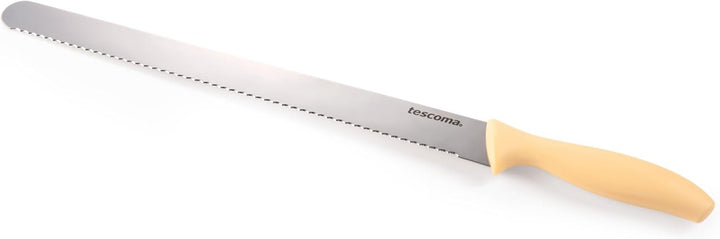 Tescoma DELICIA Tortenmesser 30 cm aus Kunststoff in Gelb zum Schneiden und Servieren von Kuchen Tor