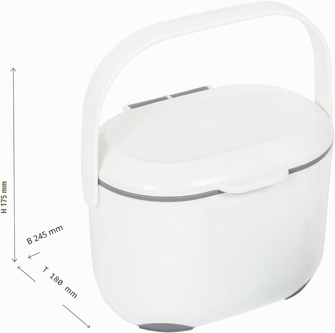 Addis Komposteimer für die Küche, 2,5 l, schwarz / grau, 2.5L, Schwarz / Grau