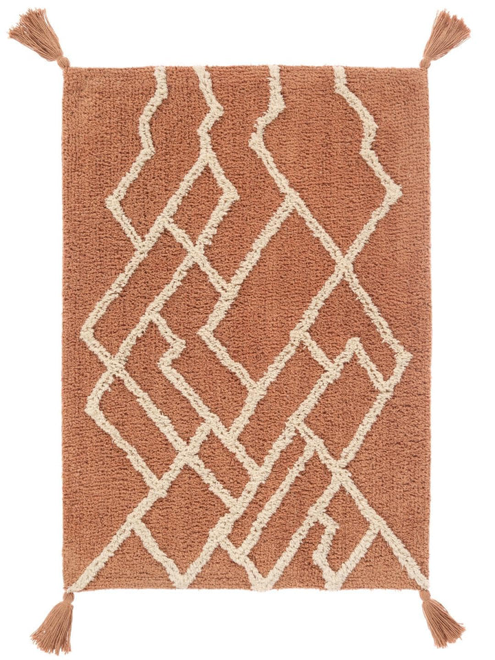 RugVista Badematte Riviera, 90 x 60 cm, Rechteckig, Mittelflor, Moderner Badteppich, Maschinenwaschb