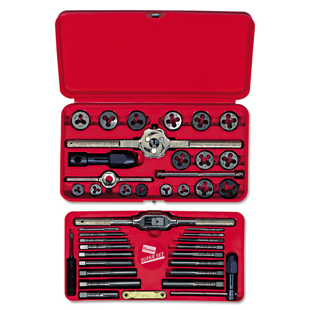IRWIN Tools 26317 Metrisches Gewindebohrer- und Sechskant-Schneideisen-Set, 41-teilig Metrischer Was