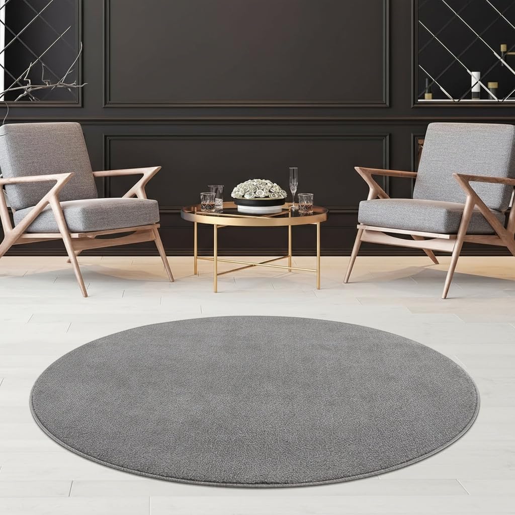 Fashion4Home Teppich Wohnzimmer – Einfarbig Teppich, Uni Teppich fürs Kinderzimmer, Schlafzimmer, Ar