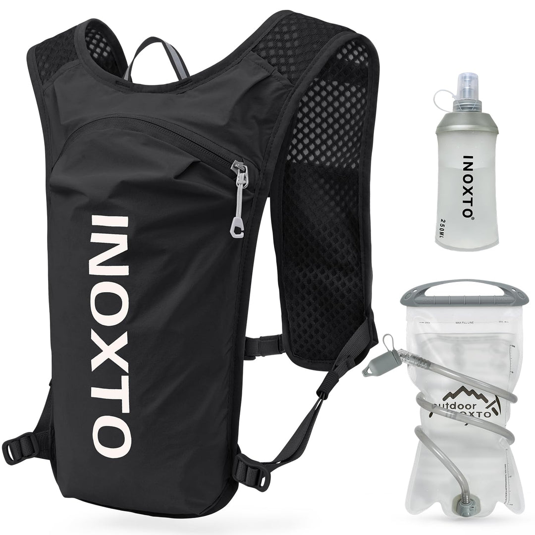 INOXTO Sport Wasserbeutel Weste Mit 1.5l Trinkblasen Running Weste Rucksack FüR Outdoor Wandern Trai