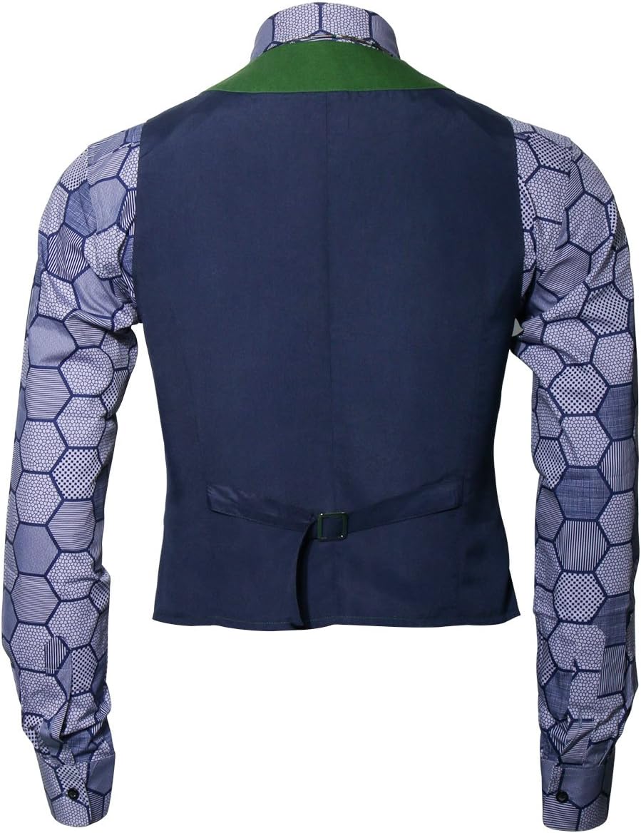 Herren Joker Kostüm Hemd Weste Krawatte Anzug Outfit Set Ritter Gangster Verkleidung Halloween Cospl