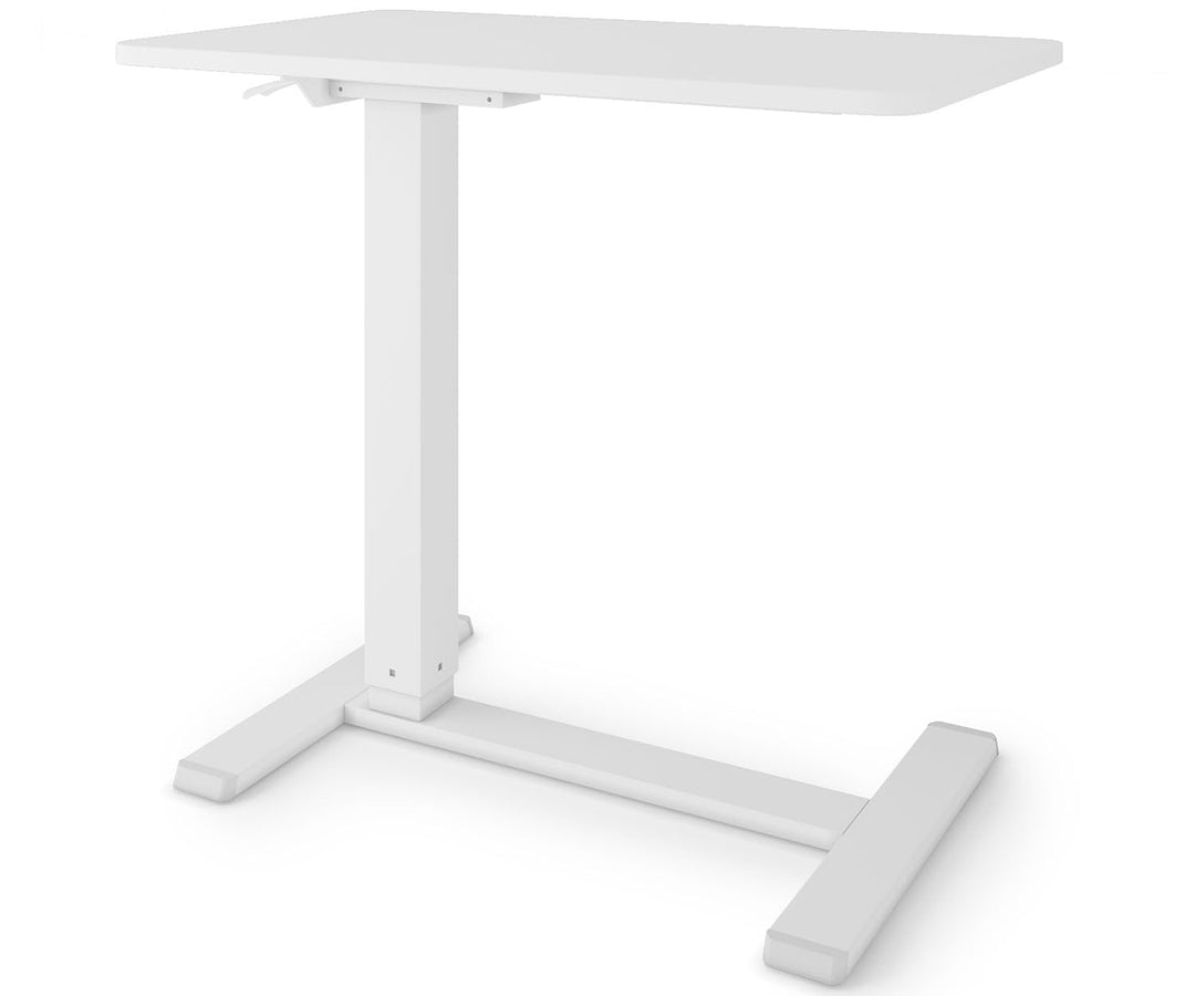 ESMART EACM-121WW 71 x 40 cm Weiss - Mobiler stufenlos pneumatisch höhenverstellbarer Beistelltisch