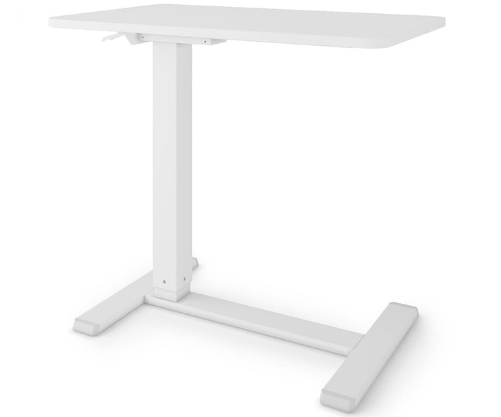 ESMART EACM-121WW 71 x 40 cm Weiss - Mobiler stufenlos pneumatisch höhenverstellbarer Beistelltisch