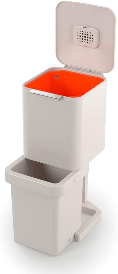 Joseph Joseph Totem Pop - Mülltrennungs und Recyclingeinheit 40 Liter - steinfarbig, 40 L