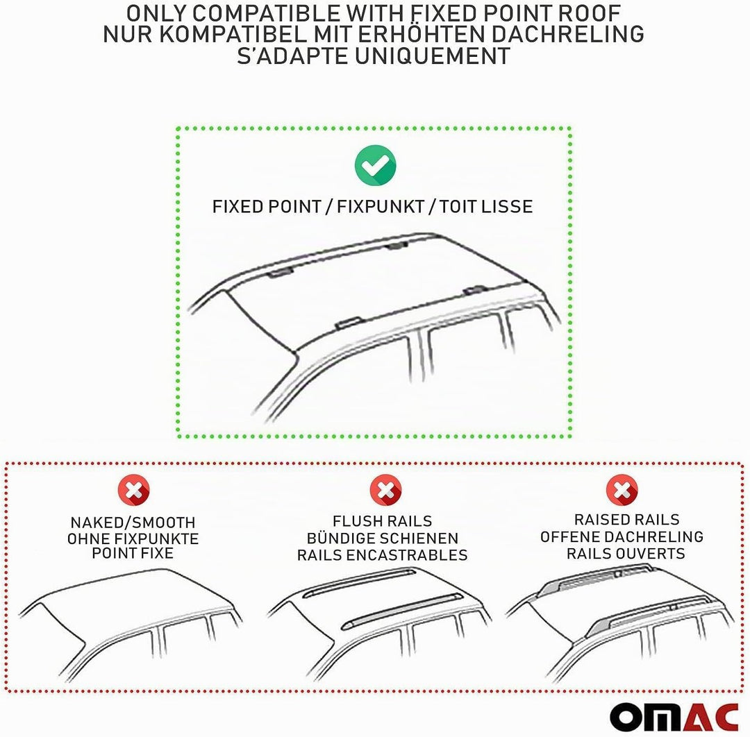 OMAC Dachträger Querträger Stahl für VW T5 T6 T6.1 Transporter Multivan Caravelle 2003-2024 – Abschl