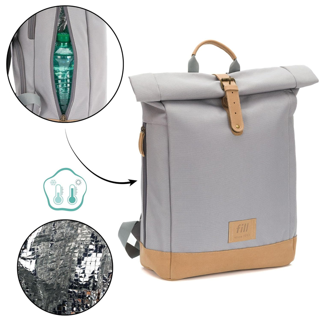 Fillikid Wickelrucksack Berlin | Baby Wickelrucksack mit Kinderwagenbefestigung | Wickeltasche Rucks