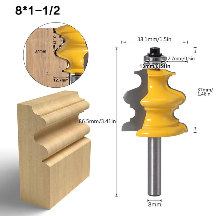 5 Stücke Verleimfräser, 8mm Schaft Oberfräser Lock Miter Router Bit Handlauf Fräser Trimmen