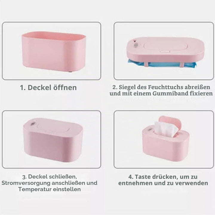 Baby Feuchttuchwärmer Tuchspender Mit Heizfunktion Für Warme Tücher Ideal Im Auto Zu Hause Und Unter