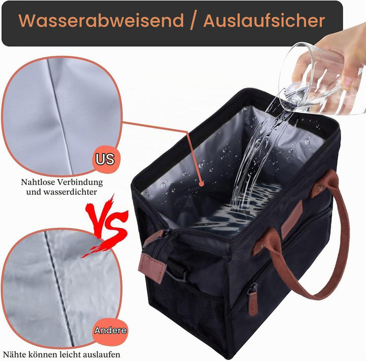 Kühltasche Damen Kühlbox Lunchtasche Wasserdicht und Auslaufsicher, Cooler Bag Faltbar Isoliertasche