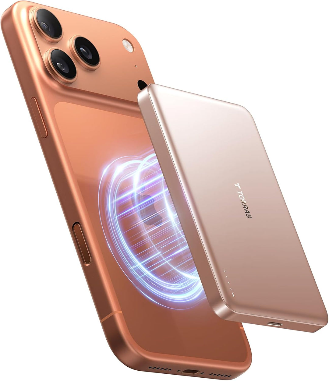 TORRAS MiniMag Gold Powerbank für MagSafe, 10000mAh Schnellladen Magnetische Power Bank Slim, Wirele