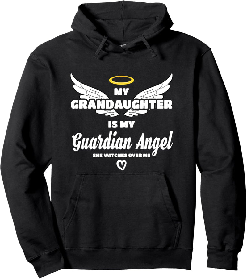 My Grandaughter My Guardian Angel She Watches Me In Memory Pullover Hoodie