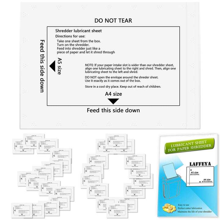 Schleif- und Schmiermittelblätter für Aktenvernichter, 30 Stück, 30 pack