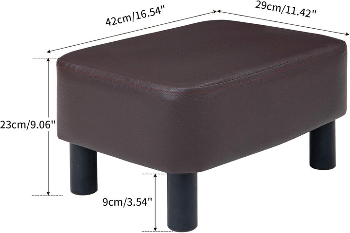 IBUYKE Hölzerner Sitzhocker Rechteckiger, Sitzhocker, Fussablage, Pouf Sitzpuff, Fusshocker mit Holz