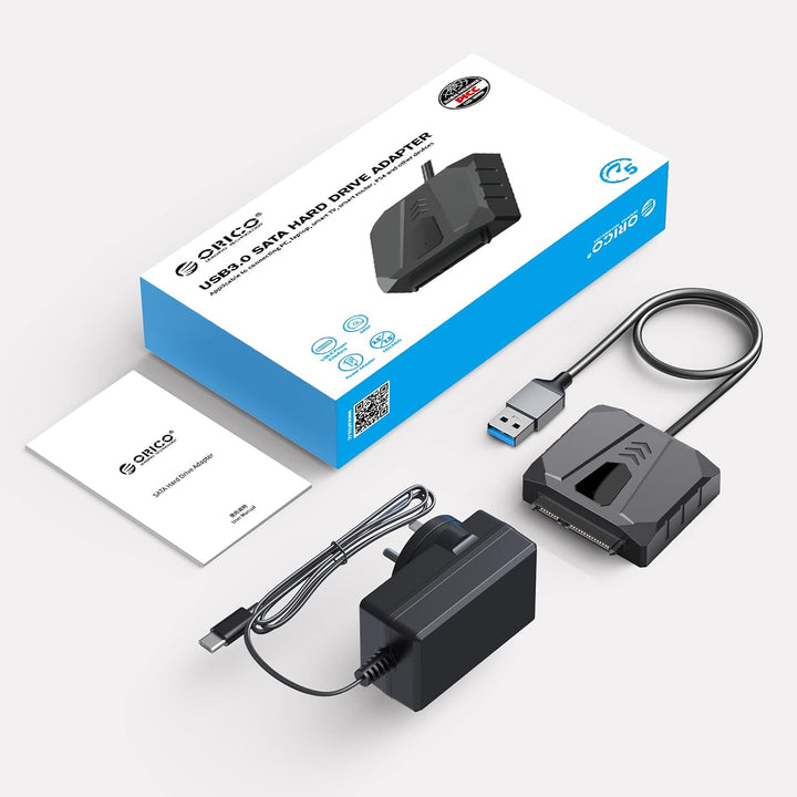 ORICO SATA Kabel Adapter,USB 3.0 zu SATA III Kabel für 3,5 Zoll HDD/SSD Festplatten,Unterstützt UASP