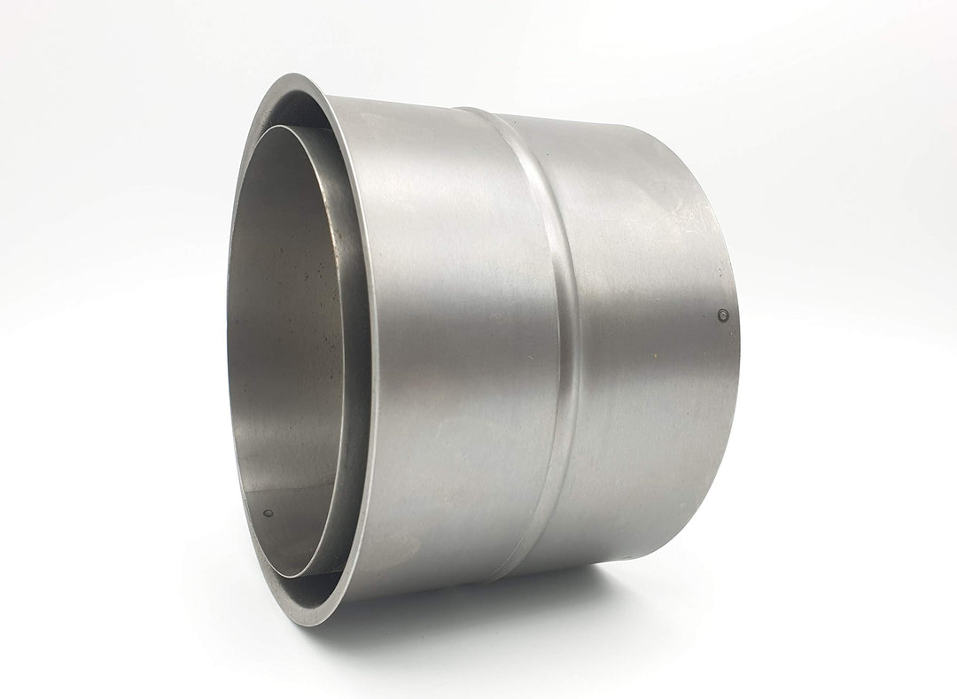 Mauermuffe Wandfutter Ø120 mm 11,5 cm lang kürzbar Doppelwandfutter für Rauchrohr Ofenrohr Kaminrohr